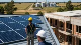 Sofía Galnares supervisó paneles solares y una nueva aula en el Colegio San José de Villa Cañás