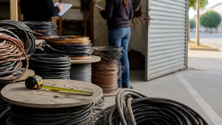 Secuestran 370 metros de cableado en una chatarrería durante inspección en Santa Fe